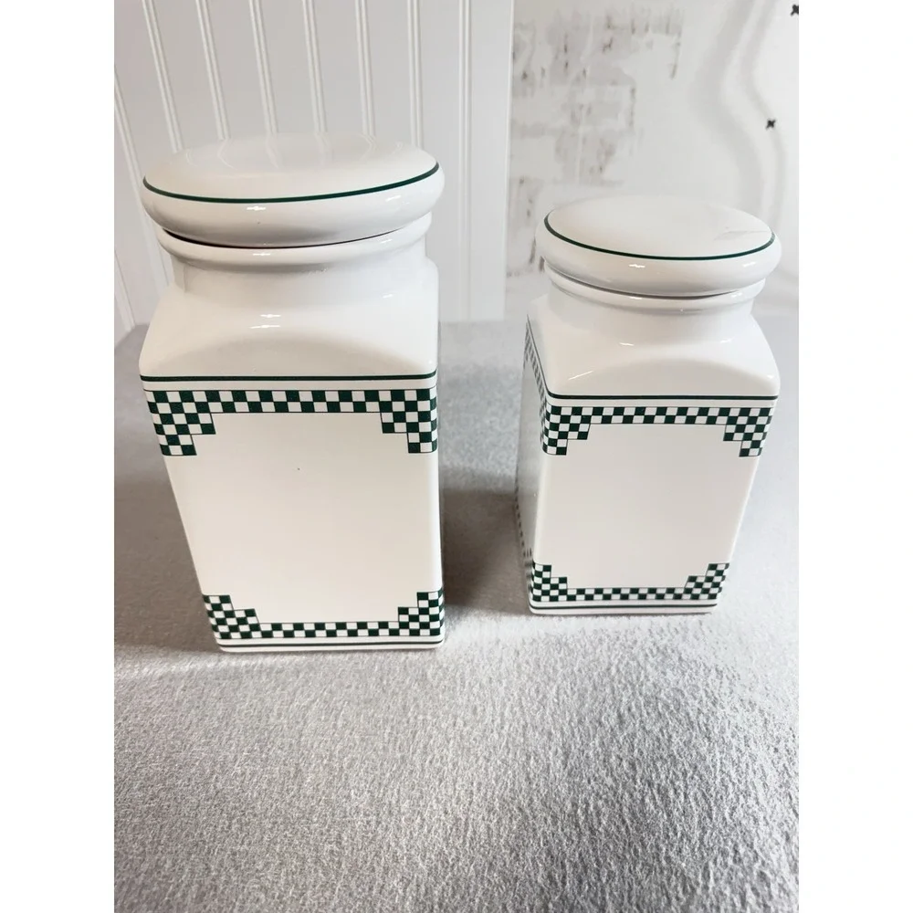Vintage French Farine & Sucre Storage Jar – Ceramic Flour & Sugar Canister